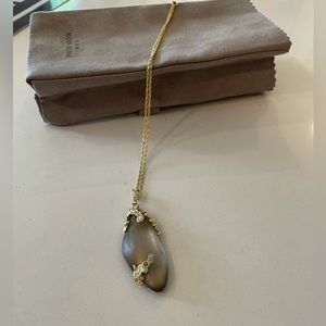 Alexis Bittar Resin and Crystal Pendant & Alexis Bittar Pouch
